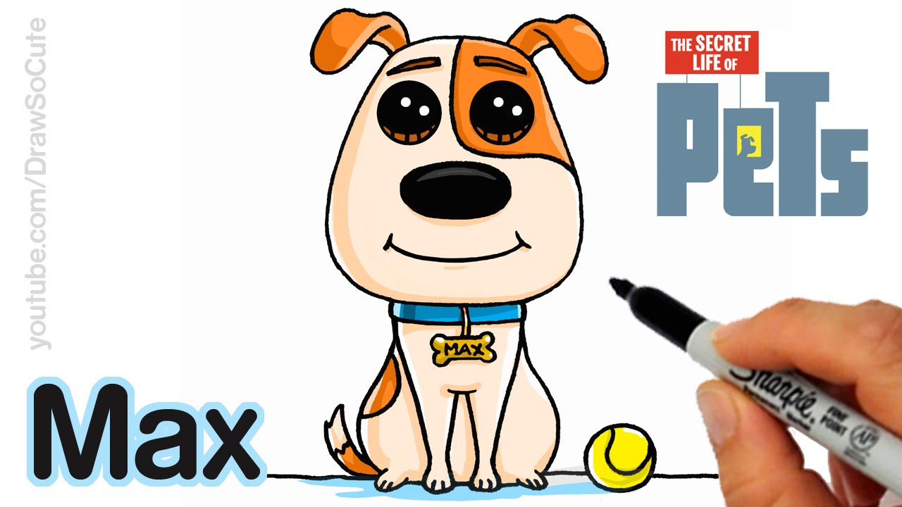How to Draw Max EASY step by step - The Secret Life of Pets