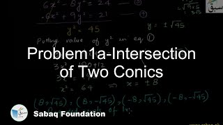 Problem1a-Intersection of Two Conics