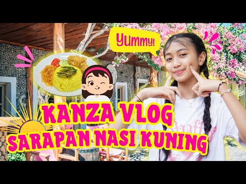 VLOG SARAPAN NASI KUNINGGG #vloganak #funny #lucu  #aisyahkanza