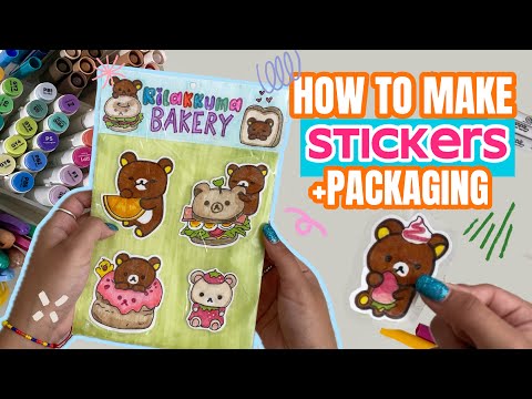 DIY stickers + sticker sheet packaging!