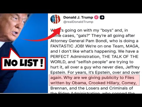 Breaking | Trump NOW Claims Epstein Files EXIST | This Is Going To End Badly..