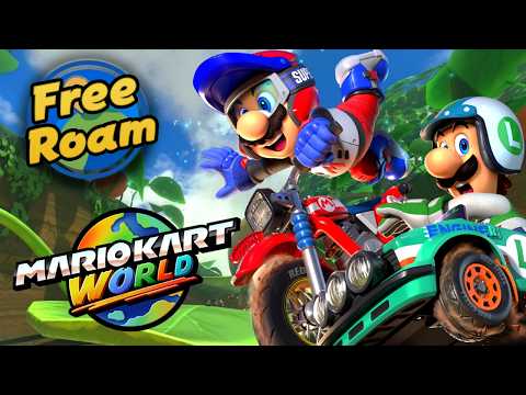 Playing Free Roam Mode in Mario Kart World!