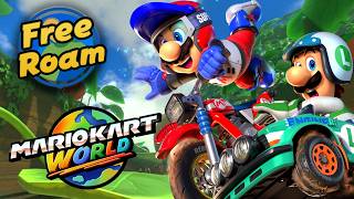 Playing Free Roam Mode in Mario Kart World!
