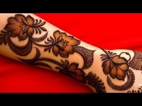 सावन स्पेशल मेहंदी डिजाईन || New latest gulf mehndi design || Flower henna Design ||Gulf mehandi