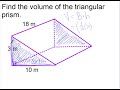 Calculating the Volume of a Triangular Prism