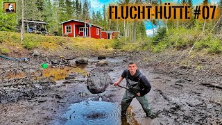 TEICH der FLUCHTHÜTTE geleert & WALD-SAUNA gebaut | Survival Mattin