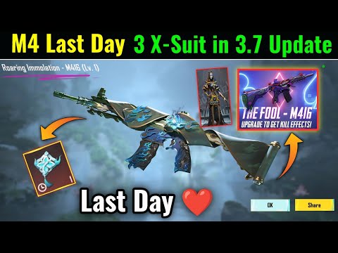 मिल गई 😘M4 Last Day Crate Opening 😁 | M4 Fool Release Date | New X-Suit Leaks | AKM Gilt Spin