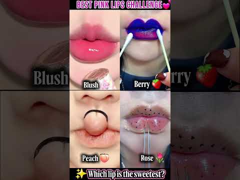 ✨ Which pink is the sweetest? 💕 #lipchallenge