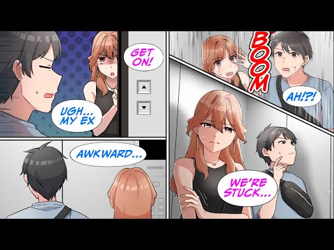 ［Manga dub］I met my ex-girlfriend in an elevator...［RomCom］