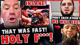 MMA Community REACTS to Johnny Walker TKOing Zhang Minyang! Islam Makhachev & Khamzat Chimaev!