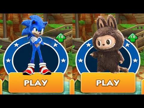 Sonic Dash -Movie Sonic from Sonic the Hedgehog Movie 2 vs Labubu Run vs All Bosses Dr.Eggman & Zazz