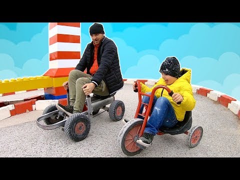 Who is Faster Race with Daddy | Timko playing with Toy Cars