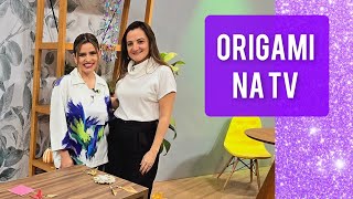 Ensinando origami na TV: borboleta