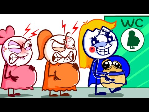 Not My Pou: The Battle for the Restroom | Funny Cartoon