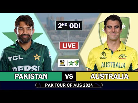 PAKISTAN vs AUSTRALIA 2nd ODI MATCH LIVE SCORES | PAK vs AUS LIVE MATCH COMMENTARY | PAK BAT LAST OV