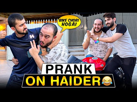 Haider k bhai ki new bike chori hogai😱| On high demand first prank on haider gone wrong😂