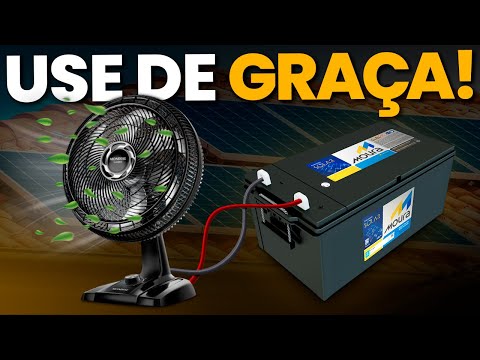 Uma BATERIA liga um VENTILADOR por quanto tempo?