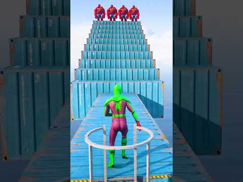 GTA 5 Epic Water Ragdolls | Spider-Man Jumps / Fails ep.2054 #shorts