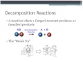 Chemical Reactions: Synthesis and Decomposition