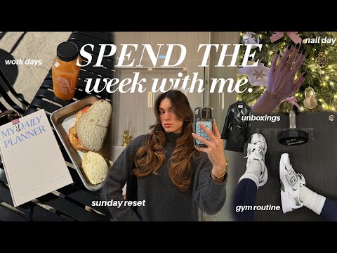 WEEKLY VLOG 🤍 | unboxings, activewear haul, closet organization, work time, weekly hobbies, workout!