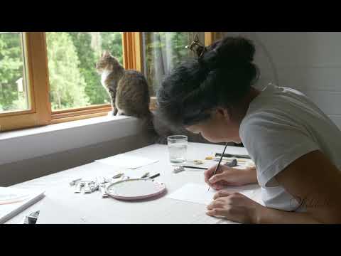 Цветы и каллиграфия. Мастер-класс.