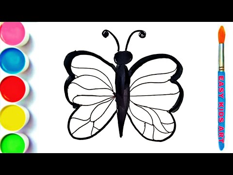 Magical Butterfly Drawing & Painting 🎨 | Easy Art for Kids