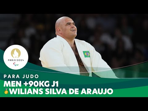 🇧🇷 Wilians Silva de Araujo Dominates Men +90Kg J1 Final | Para Judo - Paris 2024 Paralympics