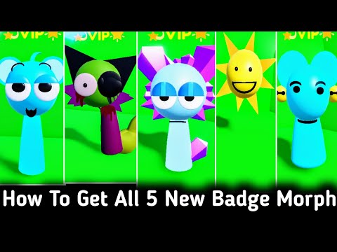 Roblox - 3D Sprunki RP And Animations New UPDATE - How To Get All 5 New Badges