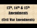 Voting Rights and Civil Rights Amendments