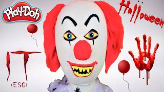 Huevo Sorpresa Gigante de Pennywise Payaso  IT Halloween de Plastilina Play doh en Español
