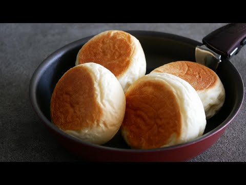 フライパンで手ごねパン焼いてみた!Frying Pan Bread NO OVEN
