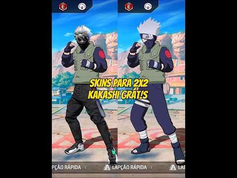 skins para 2x2 kakashi versão grátis #FreeFire #NarutoShippuden #pobrelk