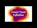 Exploring Vowel Team Syllables