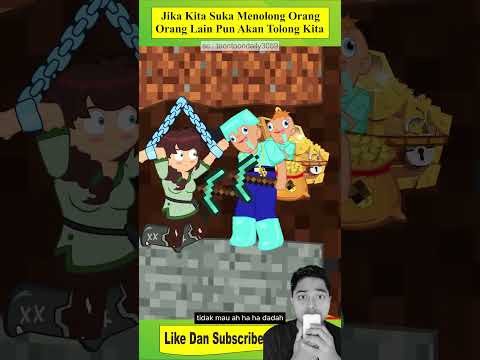 animasi balasan perbuatan baik steve kepada orang orang #games #animasi  #gaming #animation