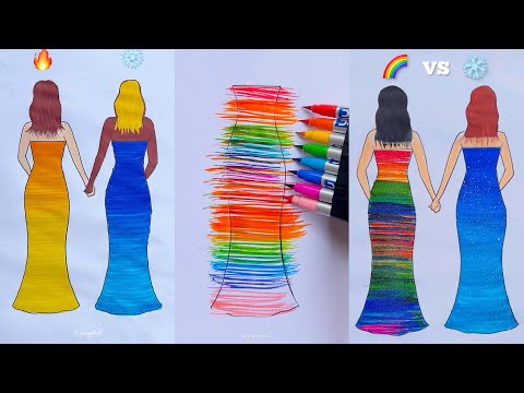 10 different Satisfying art ✨| Creative art ideas | Art Dress 👗 #art #satisfying #creativity