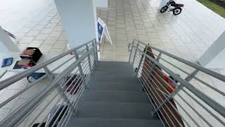 Climbing the tower stairs, Nathan Benderson Park ￼