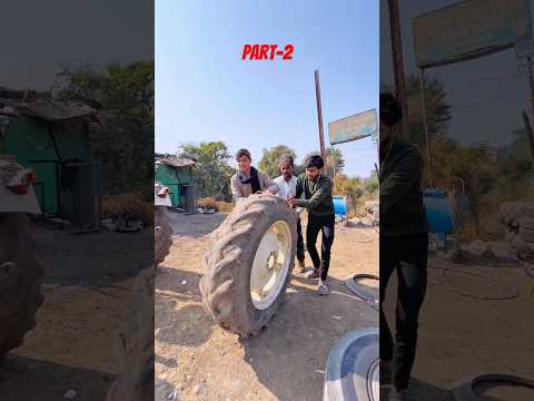 Finally aaj swaraj tractor me monster tayar lagwa liya😳 #minivlog #monstertayar #swraj #shorts