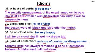 Idioms (10)- [meanings & Sentences] Part 4