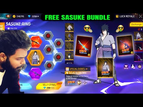 Free 😍 வந்தாச்சு SASUKE BUNDLE 😎 SASUKE RING EVENT 💎 SASUKE NARUTO EVENT FREE FIRE 🔥 FREE FIRE INDIA