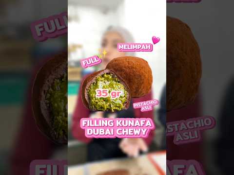 Upgrade resep dubai chewy, filling kunafa pistachio makin full dan kulit marshmallownya tipis 😋