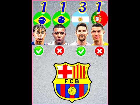 Lamin yamal 🇧🇷 VS Mbappe 🇧🇷 VS Messi 🇦🇷 VS Ronaldo 🇵🇹 Club Comparison! 😳🔥#ronaldo #messi