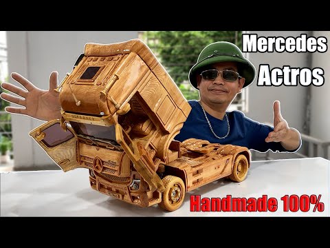 I Built a Mercedes Actros Truck from Wood | Super Detailed Handmade Model