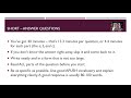 Strategies for Answering SAQs