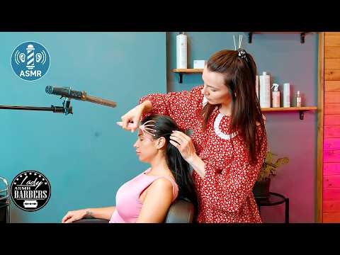 ASMR Head Massage by Barber Lady Adel to LIliya