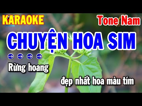 Karaoke Chuyện Hoa Sim Tone Nam | Nhạc Sống Beat Chuẩn 2024 | Karaoke Thanh Hải