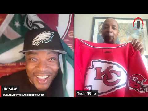 KC Chiefs' Fam Tech N9ne Gets Trolled By Eagles' Fanatic Chuck "Jigsaw" Creekmur Of AllHipHop