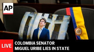 LIVE: Colombia Senator Miguel Uribe lies in state