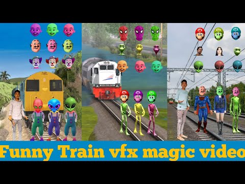 Funny train vfx magic video #shorts #youtube