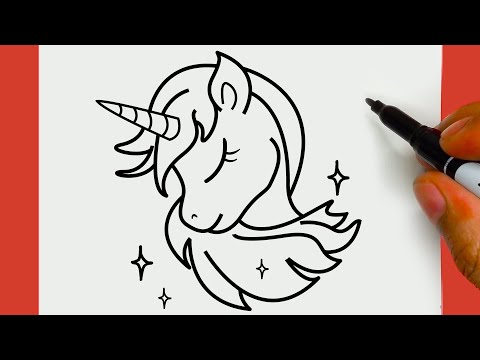 HOW TO DRAW A CUTE UNICORN, STEP BY STEP, DRAW Cute things