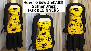 How to make a Simple Beginner’s Friendly Dress with Keyhole neckline and Gathers. 